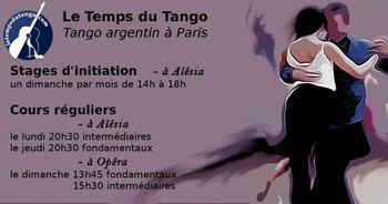 cours réguliers Paris tango argentin